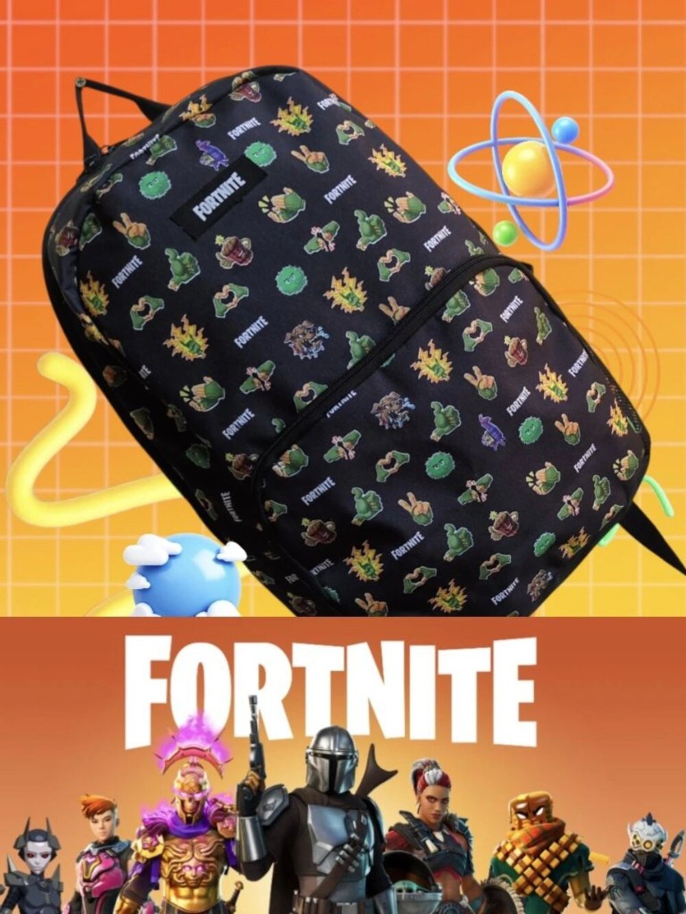 FORTNITE GAME LARGE 18x12x6 BACKPACK BOOK BAG CARRIER SCHOOL TRAVEL GAMING